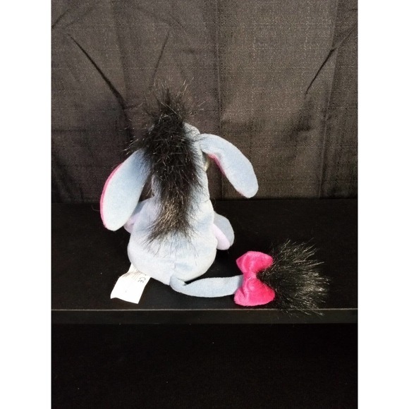 Disney Store Winnie The Pooh Eeyore Sad eyes Bean Bag Plush Stuffed Toy Beanie - Picture 4 of 5
